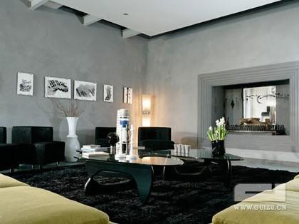 法国南部个性私宅 不同材质混搭素色空间